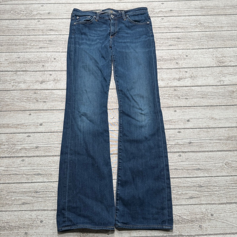 AG Adriano Goldschmied Jeans Women's 30R Blue Dark Wash Bootcut Low Rise USA Y2K